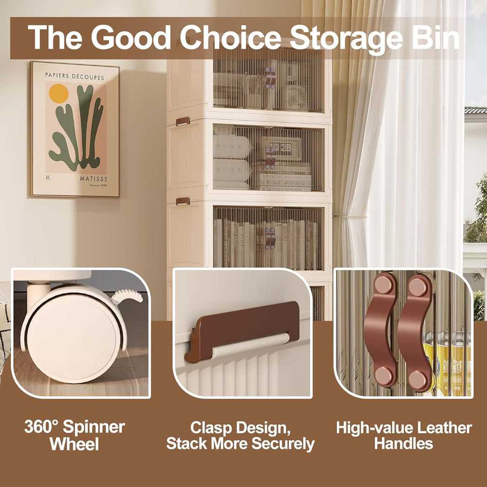 Stackable Folding Storage Bins – Organize Your Space with Ease