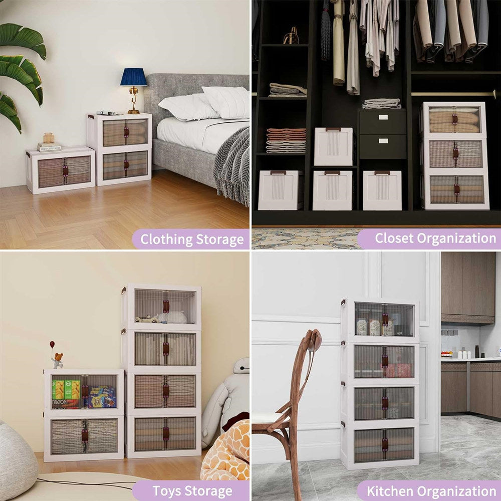 Stackable Folding Storage Bins – Organize Your Space with Ease
