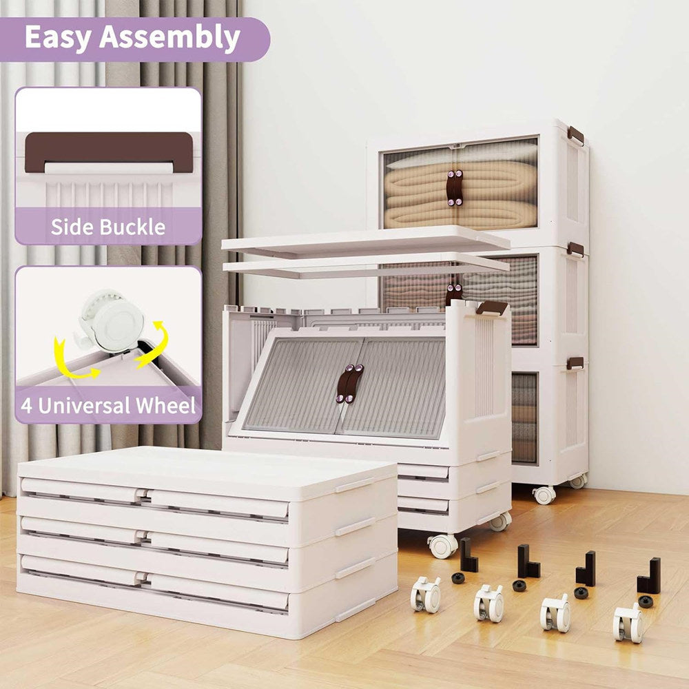 Stackable Folding Storage Bins – Organize Your Space with Ease